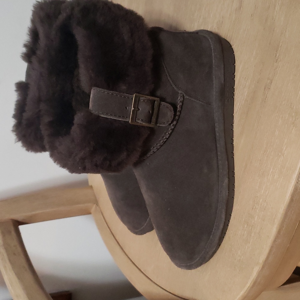 Bearpaw Abby Brown Ankle Boots Size 7 - Picture 3 of 5